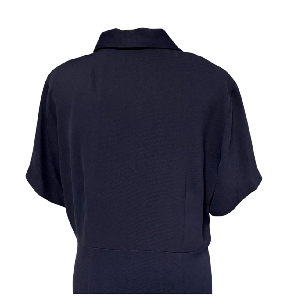 Eddie Bauer Navy Blue Button Front Short Sleeve Maxi Shirt Dress Size 10 NWT - Picture 5 of 7